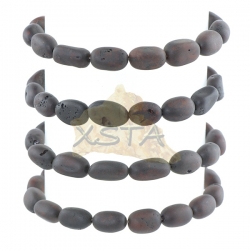 Raw dark cherry amber color bracelet